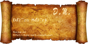 Dúzs Márk névjegykártya